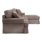 3 Seater Mink Velvet Right Chaise Sofa | Ralph