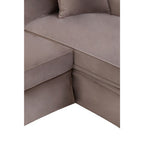 3 Seater Mink Velvet Right Chaise Sofa | Ralph