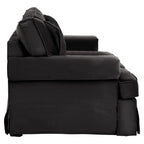 2 Seater Black Velvet Sofa | Ralph