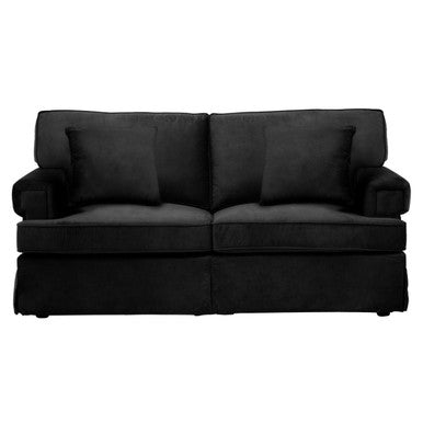 2 Seater Black Velvet Sofa | Ralph
