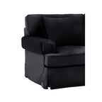 2 Seater Black Velvet Sofa | Ralph