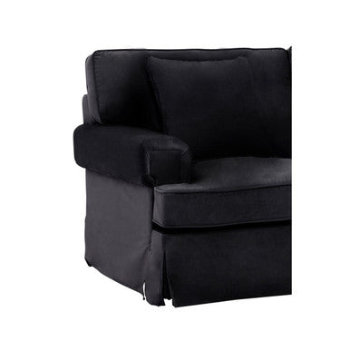 2 Seater Black Velvet Sofa | Ralph