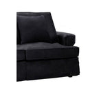 2 Seater Black Velvet Sofa | Ralph