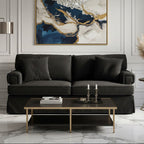 2 Seater Black Velvet Sofa | Ralph