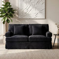 2 Seater Black Velvet Sofa | Ralph