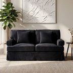 2 Seater Black Velvet Sofa | Ralph