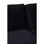 3 Seater Black Velvet Right Chaise Sofa | Ralph
