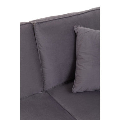 3 Seater Grey Velvet Sofa | Ralph