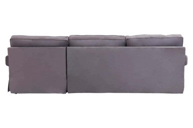 3 Seater Grey Velvet Right Chaise Sofa | Ralph