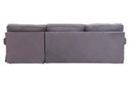 3 Seater Grey Velvet Right Chaise Sofa | Ralph