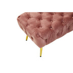 Dusty Pink Velvet Bench with Gold Legs | Tamra
