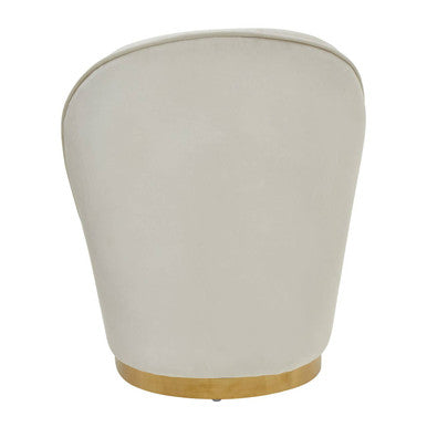 Kids Cream Velvet Gold Base Chair | Tamra