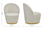 Kids Cream Velvet Gold Base Chair | Tamra