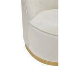 Kids Cream Velvet Gold Base Chair | Tamra
