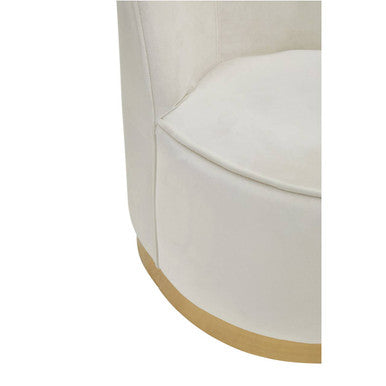 Kids Cream Velvet Gold Base Chair | Tamra