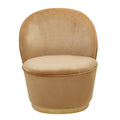 Kids Gold Beige Velvet Chair with Gold Base | Tamra
