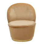 Kids Gold Beige Velvet Chair with Gold Base | Tamra