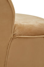 Kids Gold Beige Velvet Chair with Gold Base | Tamra