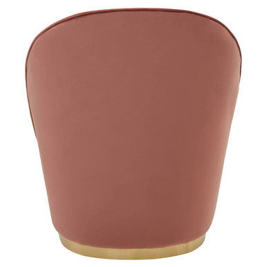 Kids Dusty Pink Velvet Gold Base Chair | Tamra