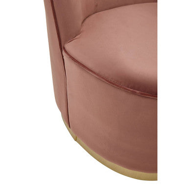 Kids Dusty Pink Velvet Gold Base Chair | Tamra