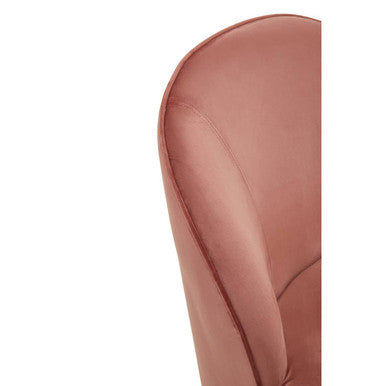 Kids Dusty Pink Velvet Gold Base Chair | Tamra