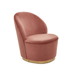 Kids Dusty Pink Velvet Gold Base Chair | Tamra