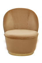 Beige Velvet Gold Base Chair | Tamra