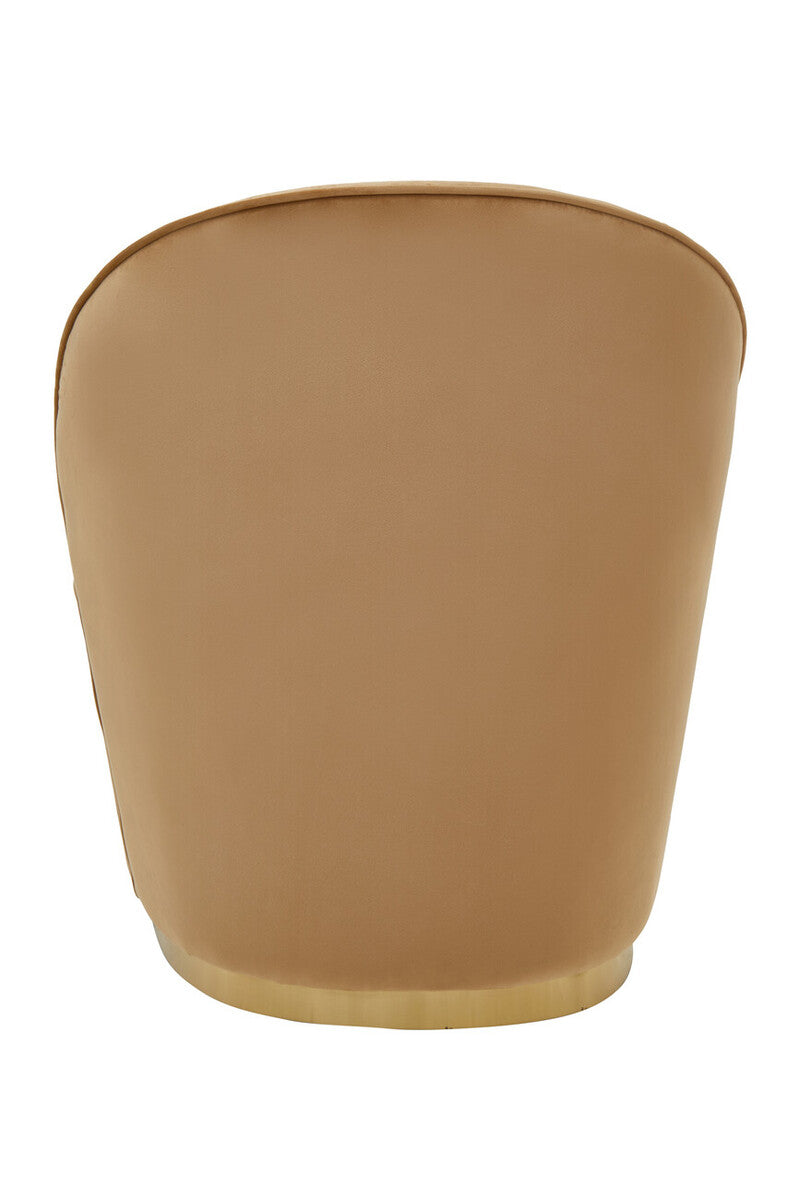 Beige Velvet Gold Base Chair | Tamra