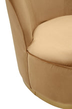 Beige Velvet Gold Base Chair | Tamra