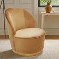 Beige Velvet Gold Base Chair | Tamra