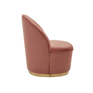 Dusty Pink Velvet Gold Base Chair | Tamra
