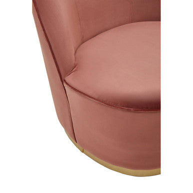 Dusty Pink Velvet Gold Base Chair | Tamra