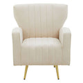 Natural Velvet Armchair | Hayley