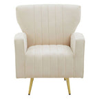 Natural Velvet Armchair | Hayley