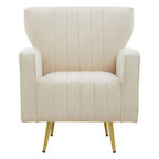 Natural Velvet Armchair | Hayley