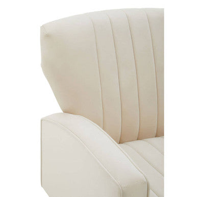 Natural Velvet Armchair | Hayley