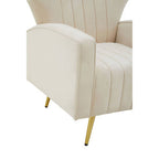 Natural Velvet Armchair | Hayley