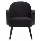 Black Velvet and Rattan Armchair | Hala