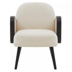 Cream Velvet and Rattan Armchair | Hala