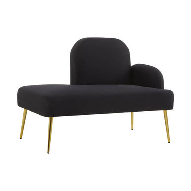 Black Right Hand Chaise Longue | Heather