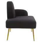 Black Right Hand Chaise Longue | Heather
