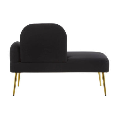 Black Right Hand Chaise Longue | Heather