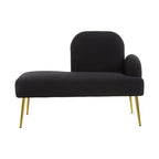 Black Right Hand Chaise Longue | Heather