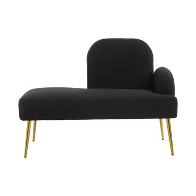 Black Right Hand Chaise Longue | Heather