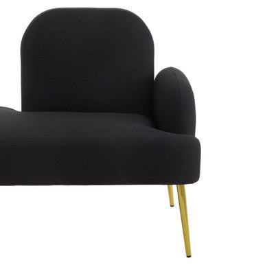 Black Right Hand Chaise Longue | Heather