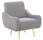 Black and White Houndstooth Pattern Armchair | Holli