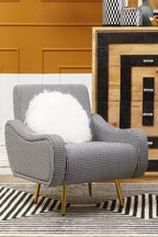 Black and White Houndstooth Pattern Armchair | Holli