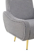 Black and White Houndstooth Pattern Armchair | Holli