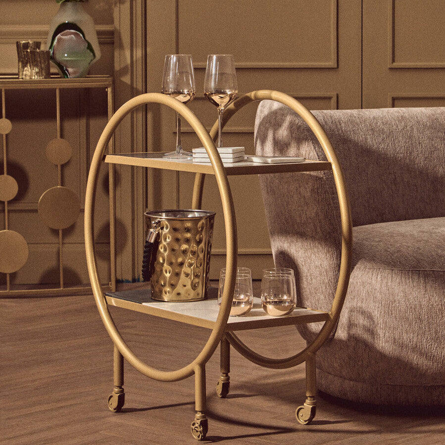 Brass Finished 2 Tier Unit | Vizzini