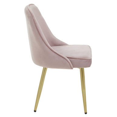 Dusky Pink Velvet Dining Chair | Demi